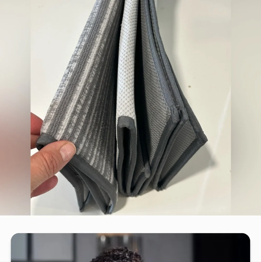 Town&country living 3 piece set gray dish drying mats. NWT.